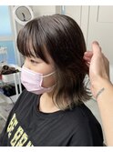 ベージュ イヤリングカラー インナーカラー 大和西大寺