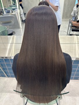 ロンドルーチェ 心斎橋(Lond luce) ダークアッシュ/ミディアムレイヤーカット［髪質改善/縮毛矯正］