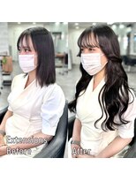 ディア(.eer)&nbsp;ワンホンヘア/人毛シールエクステ/韓国風ヘア/ワンホンエクステ