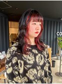 【デザインカラー】earring RED color