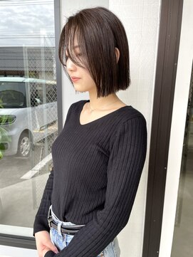 ナンバー(number+) 20代30代40代ストレートボブリップライン韓国ヘア