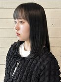 髪質改善ストレート／暗髪カラー／艶カラー