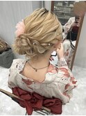 【浴衣ヘア】サイドお団子アップ