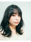 ★ナチュラルブラックゆるふわミディ