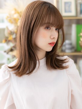 カバーヘア ブリス 川口(COVER HAIR bliss) 外ハネレイヤーミディアム韓国風アースカラーh3川口20代30代40代