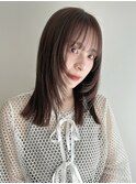 レイヤーカット  顔周りレイヤー　ミディアムレイヤー