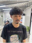 グランジパーマ　メンズ　ツーブロ
