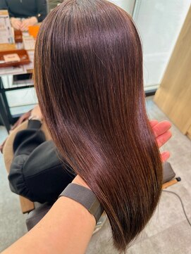  冬にぴったり！柔らかピンクブラウン