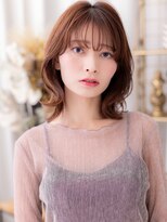 カバーヘア イヴ 戸頭店(COVER HAIR EVE)&nbsp;大人可愛いワインレッド外ハネくびれヘアb戸頭20代30代40代UP
