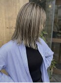 セミロング×ハイライト×ストレート2