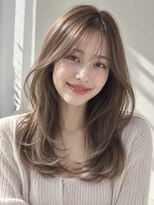ノア 三宮店(NOA)&nbsp;【NOA】韓国風ロングレイヤー顔まわりレイヤーシースルーバング