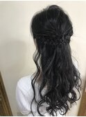 ハーフアップ