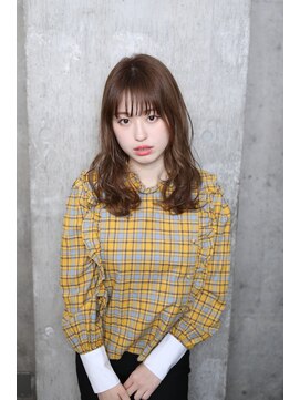 サロンドミルク 原宿(salon de MiLK) 【salon de MiLK 原宿】透け感アッシュ×ゆるウェーブ