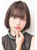 大人かわいい伸ばしかけグレージュナチュラルボブ