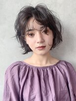 アイティー バイ アルバム 中野店(IT by ALBUM) ラインボブ_耳かけウェーブパーマフォギーベージュ_27463