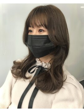 ラブクロムトーキョー オモテサンドウ(LOVECHROME OMOTESANDO) ショコラベージュメルティカラー☆くびれヘアカールベビーバング