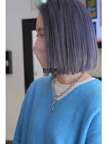 ヘアーサロン カシータ(Hair Salon CASITA)&nbsp;スモーキーアメジスト×前髪長めの水平ボブ