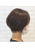 ショートボブ/ふんわりブラウンカラー