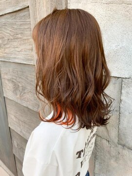 イチゴイチ(151e) 【151e_戸塚】*イヤリングカラー+オレンジ*