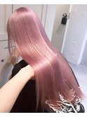 5178ベビーピンク艶髪ハイトーンカラーオンブレホワイトピンク