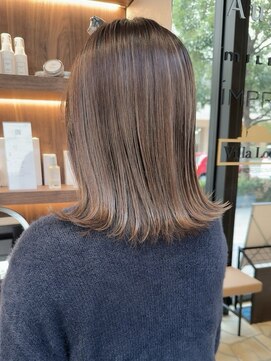 ジアン バイ ミルボン 西宮ガーデンズプラス(GIEN by milbon) 外はねミディアム/ブラウンベージュ