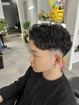 ナンバー 竪町(number+) 20代30代メンズスパイラルパーマワイルドオシャレ感