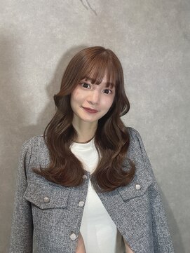 アンプル 天神店 韓国風　ナチュラルブラウン　愛されロングヘア　ツヤ髪カラー