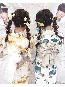 ルイ(LOUIS) 【 LOUIS 】浴衣着付け+ツインアレンジ