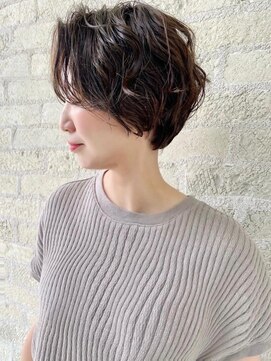 トップヘアーラウンジ 知立(TOP HAIR Lounge) 大人可愛いニュアンスショートボブ