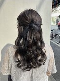 ふわふわハーフアップ