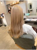 髪質改善艶感ミルクティーベージュ透明感こなれロング
