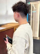 アトリエ(atelier.)&nbsp;ツーブロック　ブラウンベージュ　マッシュショート　束感パーマ