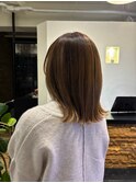 外ハネシルエットで可愛らしく 髪質改善ケアの冬カラー#1