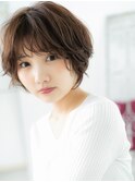 関内/髪質改善/くすみベージュ☆大人フェザーショートボブk