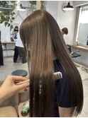 Lomalia表参道ナチュラル縮毛矯正暗めカラー