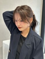 リアン バイ キートス(Lien by kiitos)&nbsp;くすみベージュ/ブリーチなし/顔まわりカット/透明感カラー