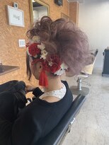 ハグ(Hug)&nbsp;華やかで可愛い☆お祭やイベントに小顔ヘアアレンジ♪2019