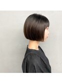 #ミニボブ×ぱつんとカットライン