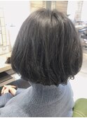 ボブ×透明感カラー