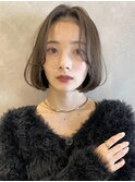 韓国風切りっぱなしボブ 髪質改善 小顔カット 顔まわり A0108