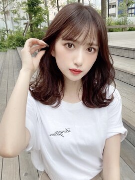 コア 銀座(COA) ハッシュカット/フルバング/似合わせカット/レッドブラウン/銀座