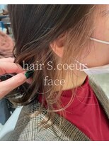 ヘアーエスクールフェイス(hair S. COEUR face) インナーカラー/ことりベージュ/２０代