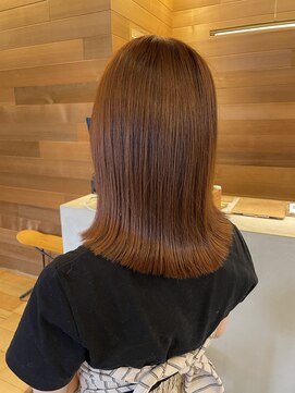 ヘア プロデュース キュオン(hair produce CUEON.) オレンジ×ナチュラルヘア