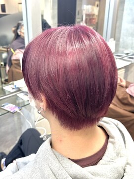 キャラ シャローネ 池袋(Chara Chalone) メンズショート/マゼンタ/ブリーチ1回でできるカラー【本松】