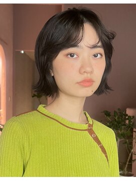 ガーデンヨコハマ(GARDEN YOKOHAMA) くびれボブ/暗めカラー/チャコールグレー/ミディアム/ブラウン