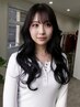 前髪カット+ケアカラー+集中トリートメント
