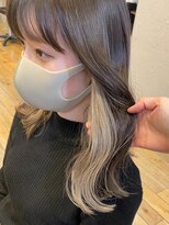グレージュ ミニウルフ デジタルパーマ チェリーブラウン