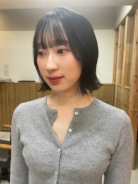 メゾンシアー(Maison Sheer) ぱつっとぼぶ／暗めオリーブ