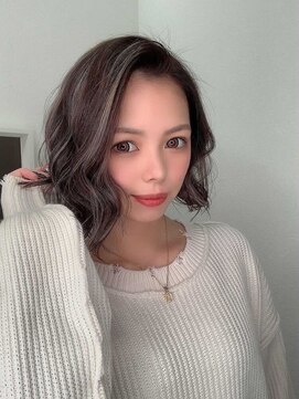 アンダーバー(UNDRvr) ミニウルフデジタルパーマチェリーブラウンショートヘア