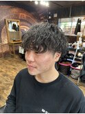 波巻きパーマ